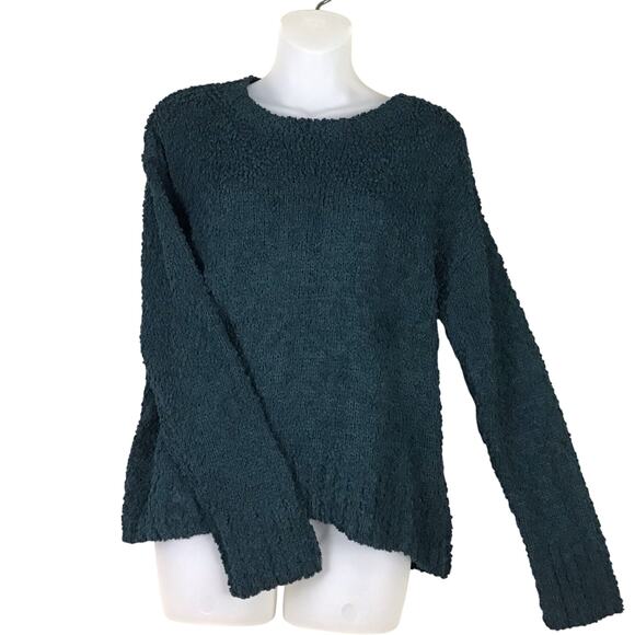Sanctuary Women’s Medium Teal Popcorn Knit Crew Neck Pullover Sweater - Picture 1 of 11
